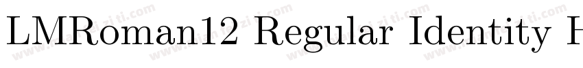 LMRoman12 Regular Identity H字体转换